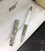 Wholesale AAA Copy Mont blanc Petit Prince 163 Rollerball Pen White and Silver